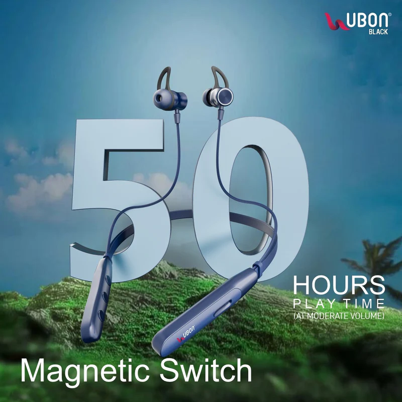 UBON Quick Charge CL-50 Magnetic Switch Wireless Neckband