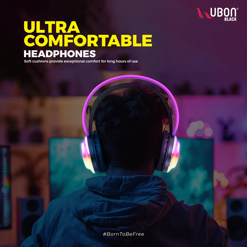 UBON HP-750 Lightup 2.0 Featuring RGB Light Effects