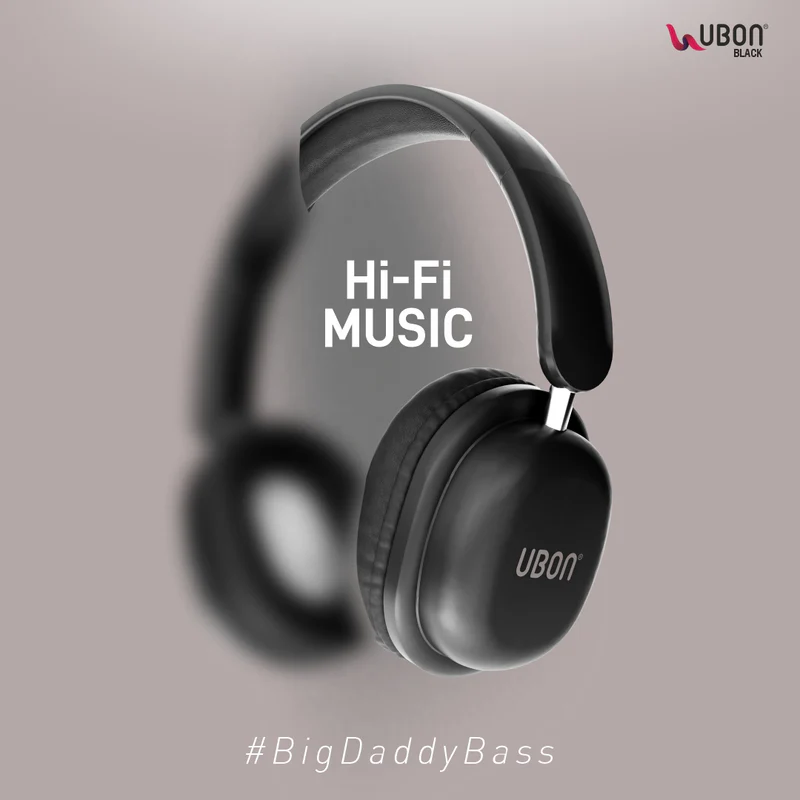 UBON HP-810 Storm 1 Series: Foldable Wireless Headphones with Immersive Sound and AUX Mode