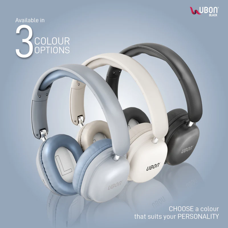 UBON HP-810 Storm 1 Series: Foldable Wireless Headphones with Immersive Sound and AUX Mode