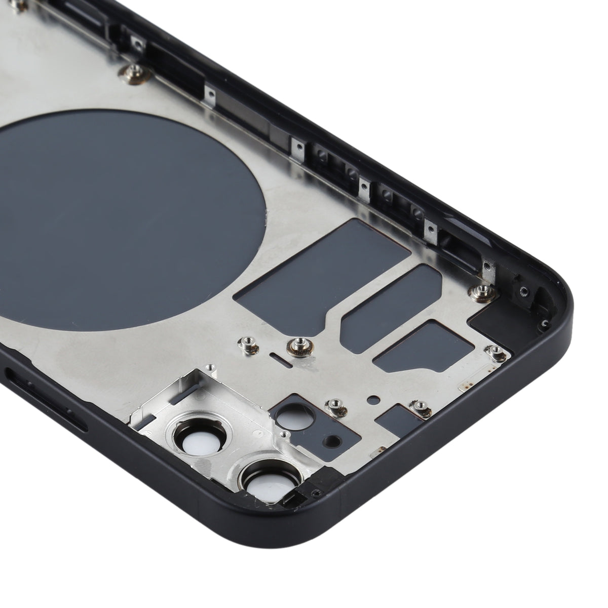 Full Body Housing with SIM Card Tray, Side Keys & Camera Lens Compatible with Apple iPhone 12