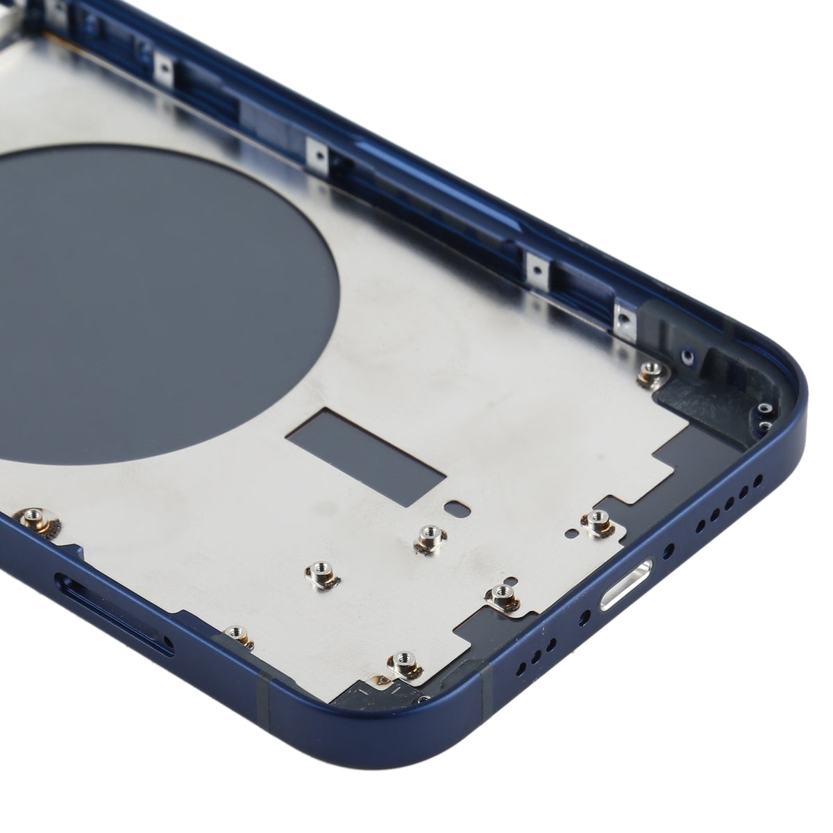 Full Body Housing with SIM Card Tray, Side Keys & Camera Lens Compatible with Apple iPhone 12