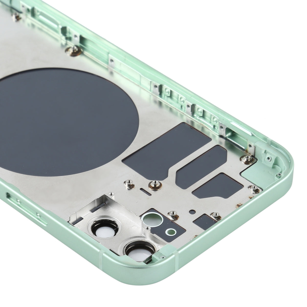 Full Body Housing with SIM Card Tray, Side Keys & Camera Lens Compatible with Apple iPhone 12