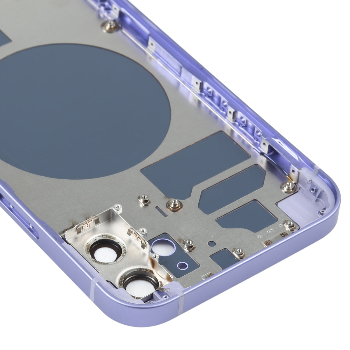 Full Body Housing with SIM Card Tray, Side Keys & Camera Lens Compatible with Apple iPhone 12