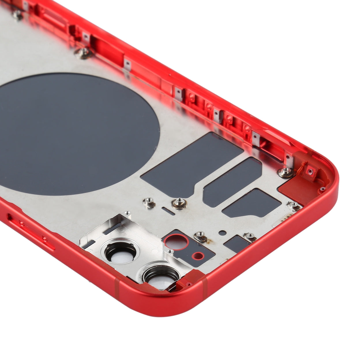 Full Body Housing with SIM Card Tray, Side Keys & Camera Lens Compatible with Apple iPhone 12