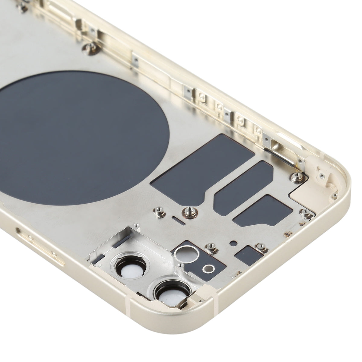 Full Body Housing with SIM Card Tray, Side Keys & Camera Lens Compatible with Apple iPhone 12