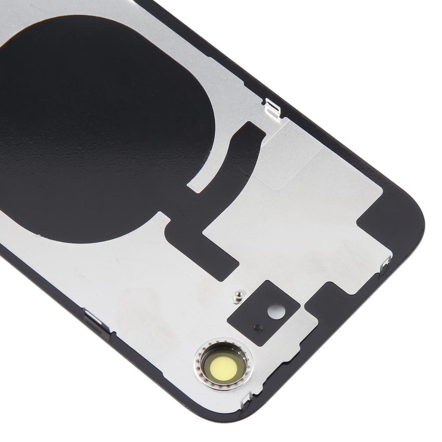 Back Panel Glass Compatible with Camera Lens Cover for Apple iPhone 16e - Black