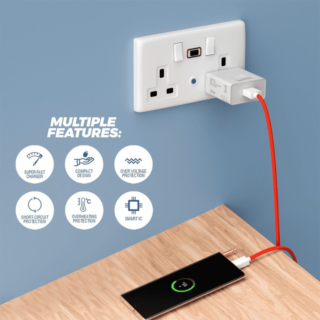 UBON CH-27 Charge Pro 80W Fast & Safe Charger