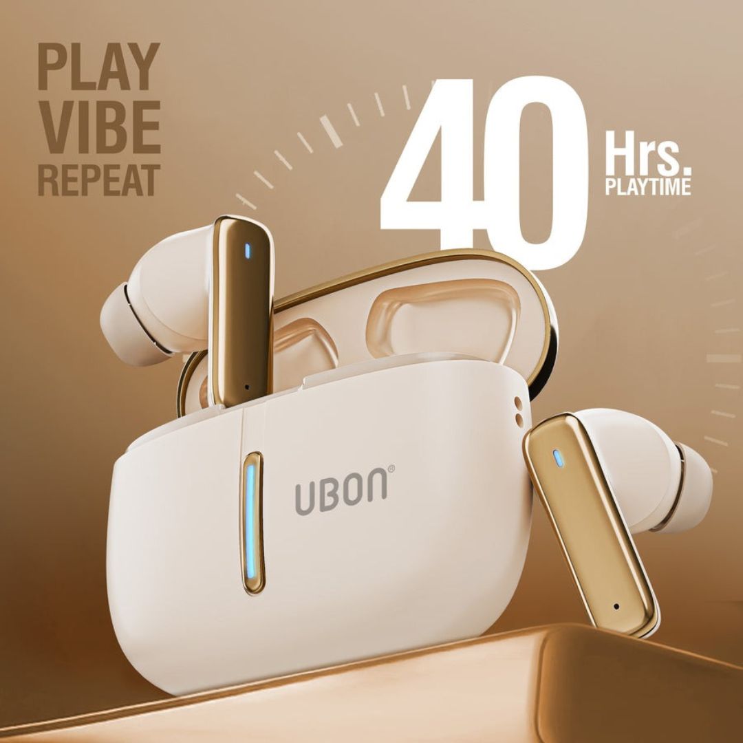 UBON J31 Freedom Series TWS Earbuds | 40Hrs Battery, Bluetooth v5.3, ENC Mic, Voice Assistant