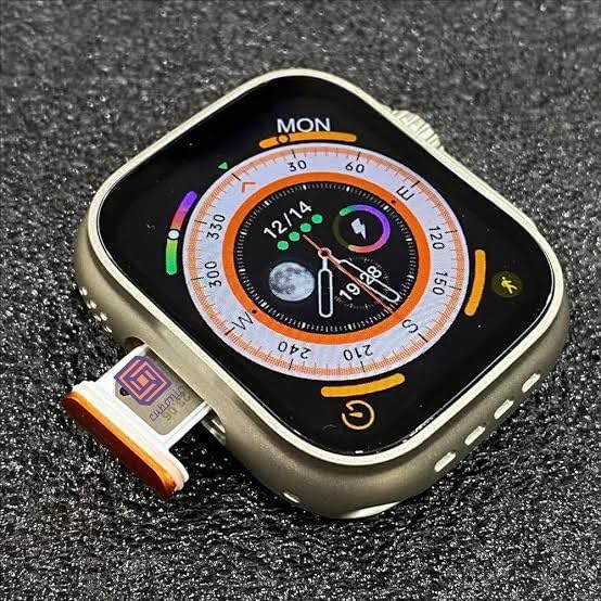Premium S8 Ultra 4G SIM Android Smart Watch Honeycomb Edition,Large 1.96-inch Infinite Display Extra Band - (Orange and Black)