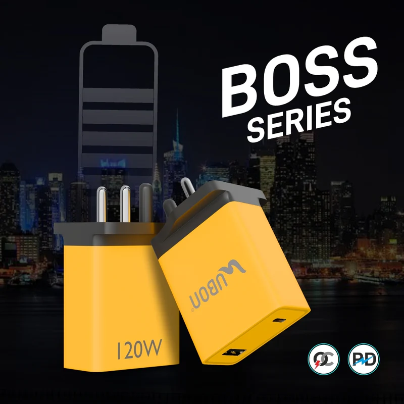 UBON CH-945 Boss Series Dual Port Fast Wall Charger: Superfast Charging, Powerful Performance