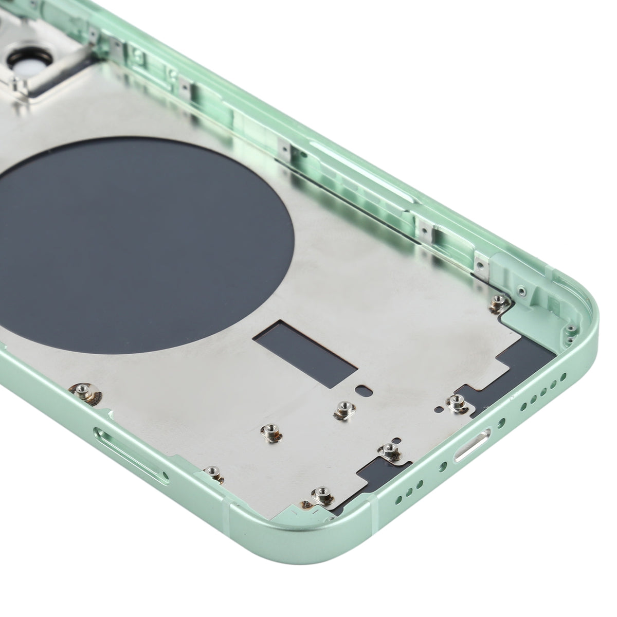 Full Body Housing with SIM Card Tray, Side Keys & Camera Lens Compatible with Apple iPhone 12
