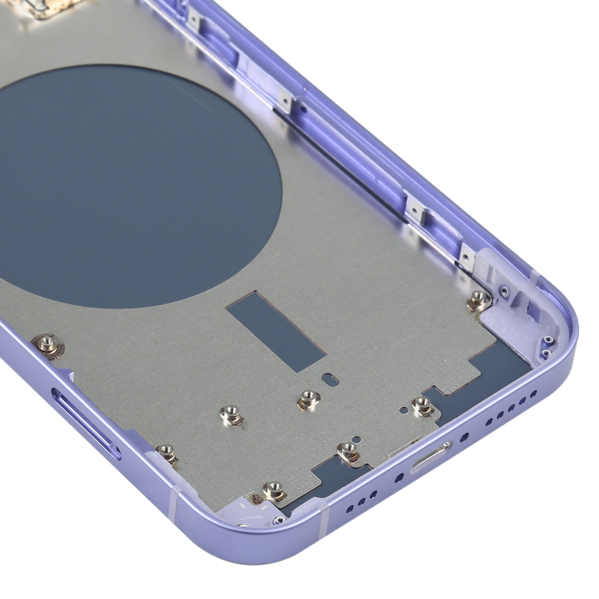 Full Body Housing with SIM Card Tray, Side Keys & Camera Lens Compatible with Apple iPhone 12