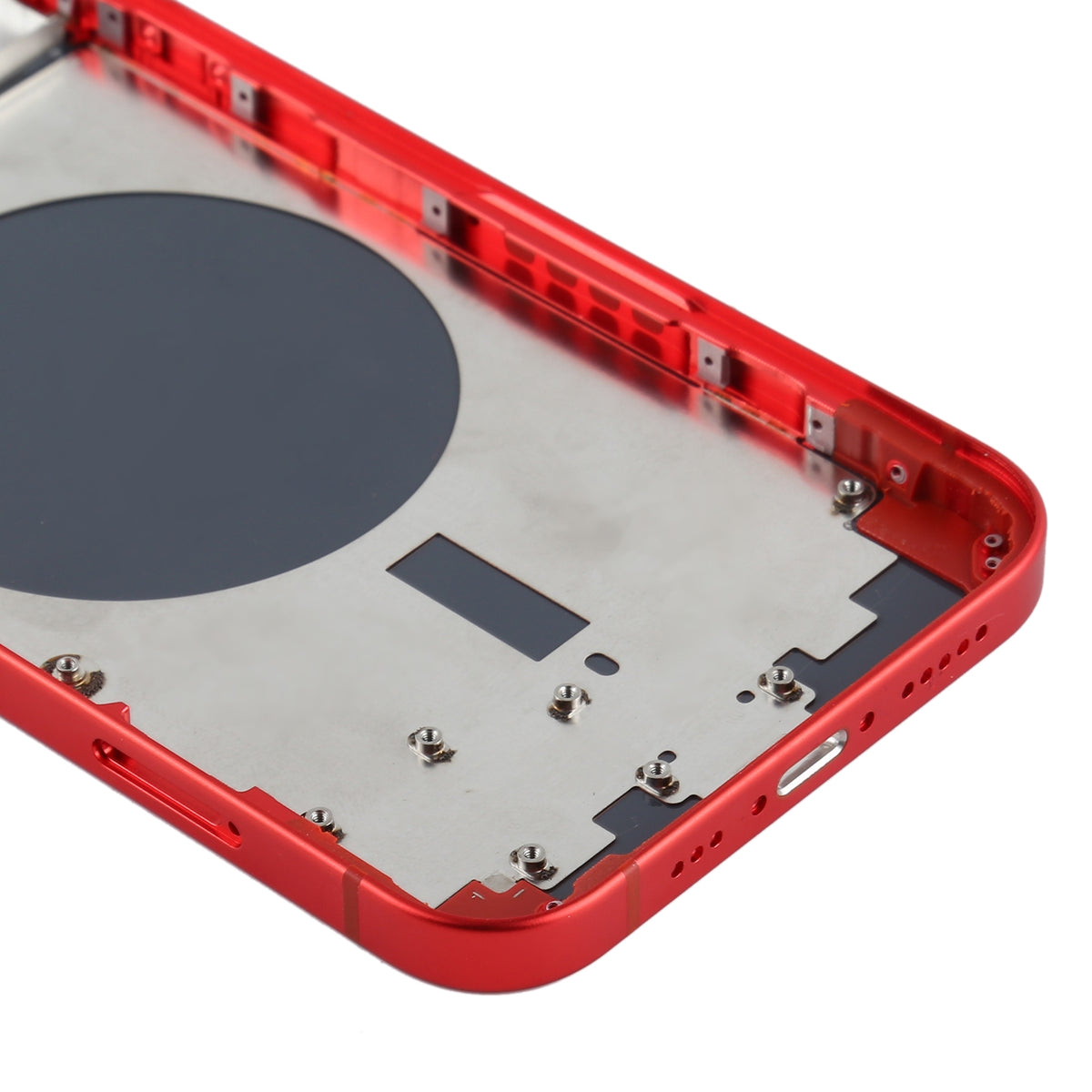 Full Body Housing with SIM Card Tray, Side Keys & Camera Lens Compatible with Apple iPhone 12