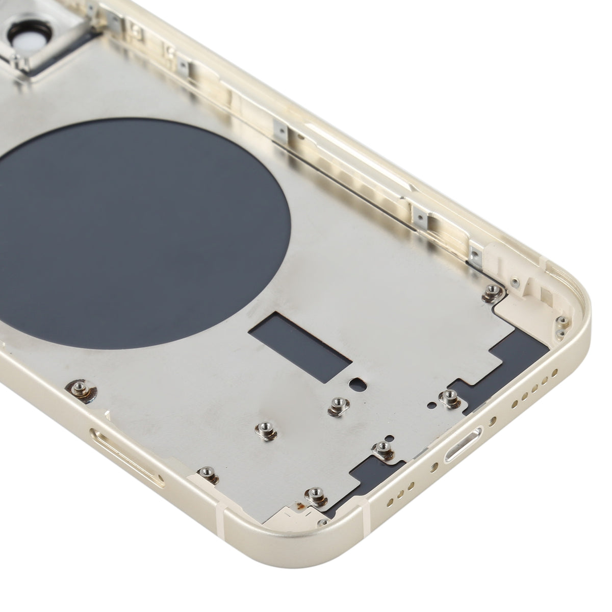 Full Body Housing with SIM Card Tray, Side Keys & Camera Lens Compatible with Apple iPhone 12