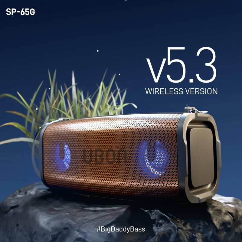UBON New SP-65 G Gold Speaker from the Shahenshah Series is designed to offer a premium audio experience with its robust features and elegant design