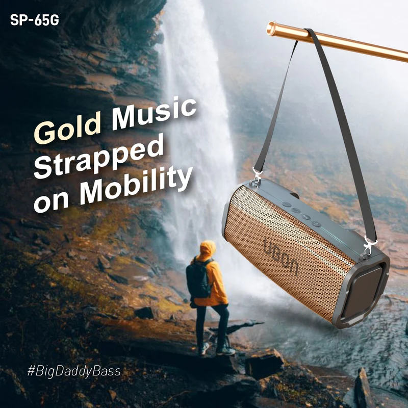 UBON New SP-65 G Gold Speaker from the Shahenshah Series is designed to offer a premium audio experience with its robust features and elegant design