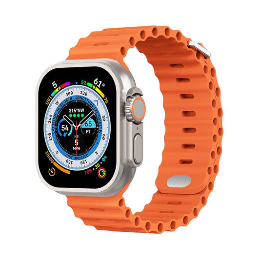 T800 Ultra Smart Watch 1.99" Series 8 HD Display - Campatible for Apple & Android -Bluetooth Call, Fitness Tracker, Voice Assistance -  Orange)
