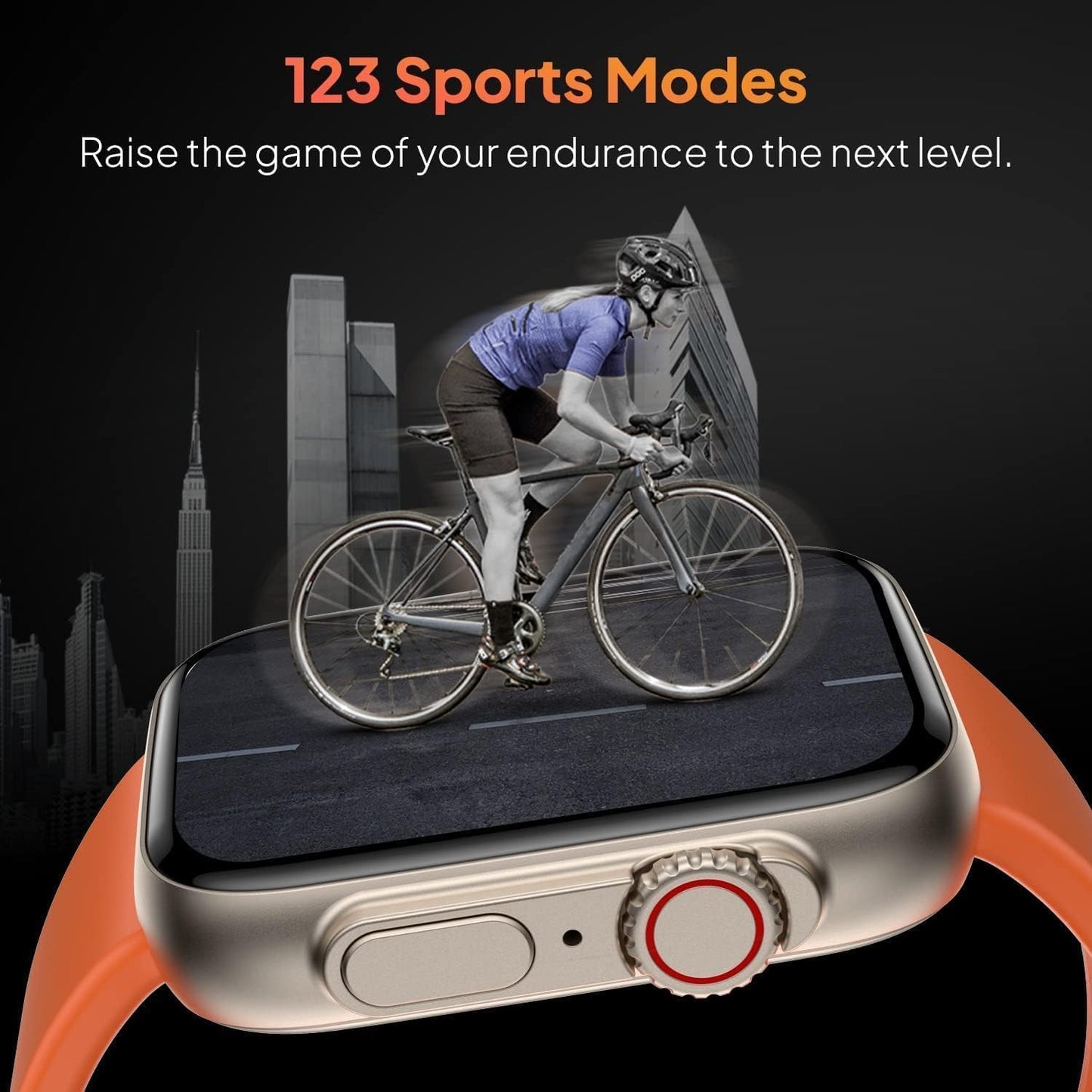 T900 Ultra Smart Watch 2.09" Infinite Display Series 8 Wireless Charging Heart Rate Monitor Bluetooth Call Watch -  Black)
