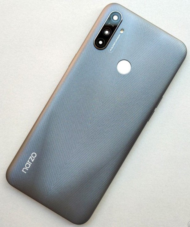 Unique4Ever Back Panel Cover for realme Narzo 20A With Camera Lens & Side Volume Power Buttons -(Glory Silver)