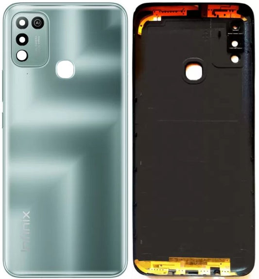 Back Panel Cover for Infinix Hot 10 Play (X688C, X688B, X688C) With Side Volume & Power Buttons Back Panel - (Morandi Green)